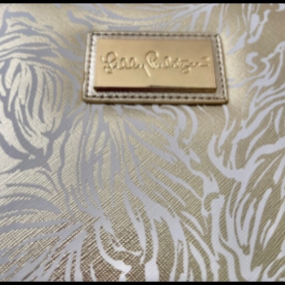 Lilly Pulitzer Agenda Cover NWT Palms Gold - Picture 3 of 11